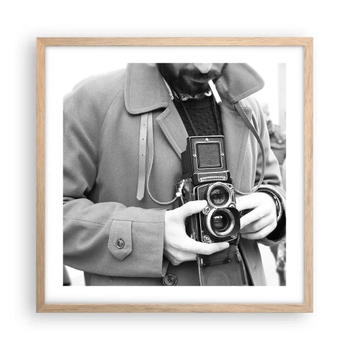 Poster in cornice rovere chiaro - In stile retro - 50x50 cm