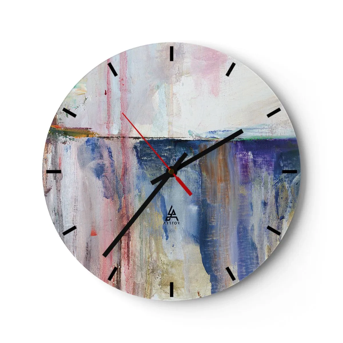 Orologio da parete - Orologio in Vetro - Impressioni e suggestioni colorate - 40x40 cm