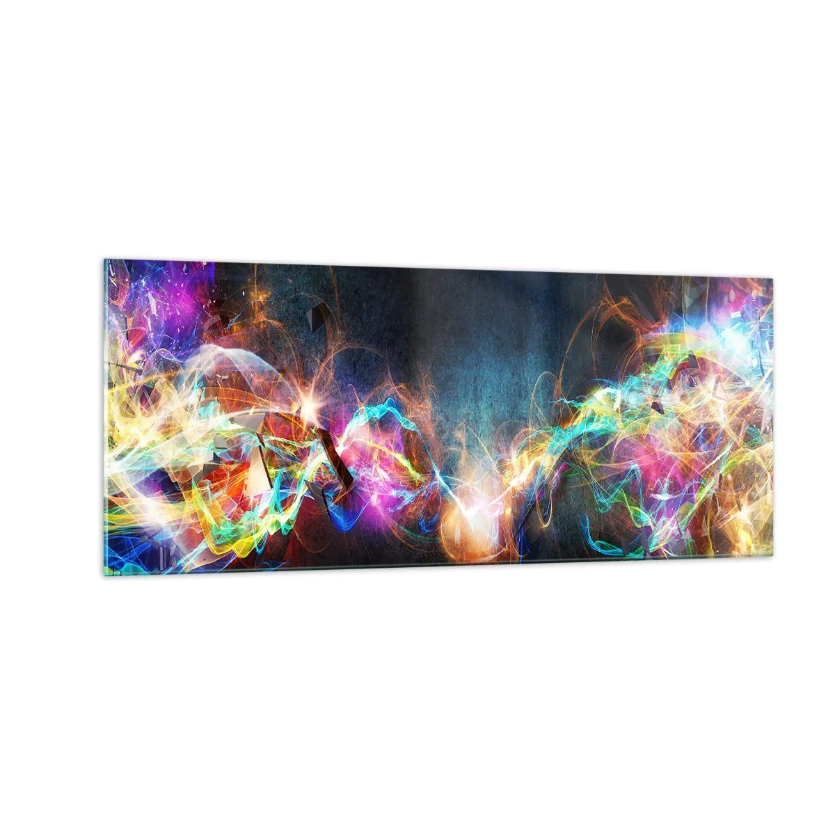 Quadro su vetro - Con gioia contro l'oscurità - 100x40 cm