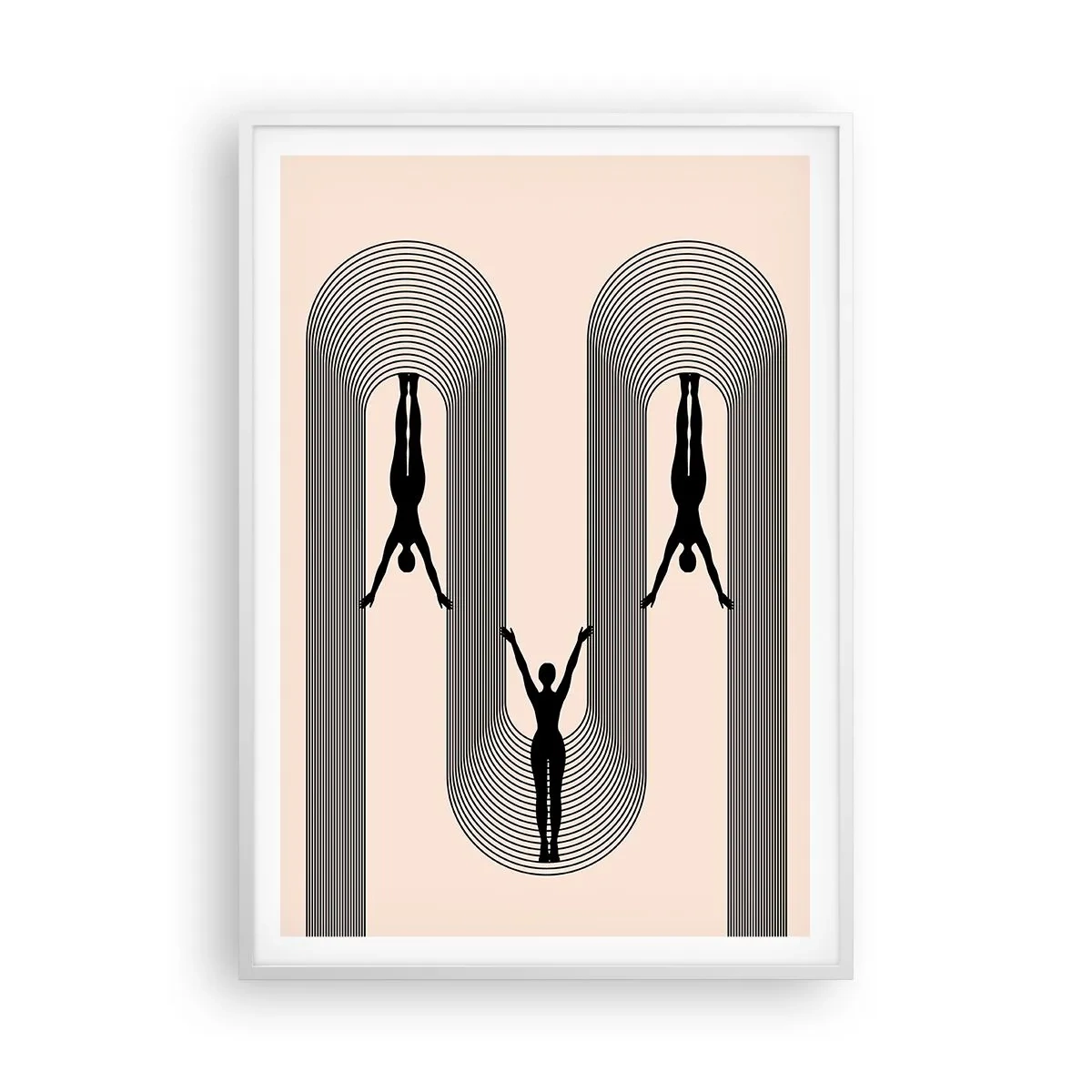 Poster in cornice bianca - Sottosopra - 70x100 cm