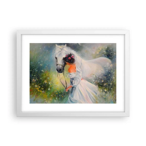 Poster in cornice bianca - Come in un bel sogno - 40x30 cm