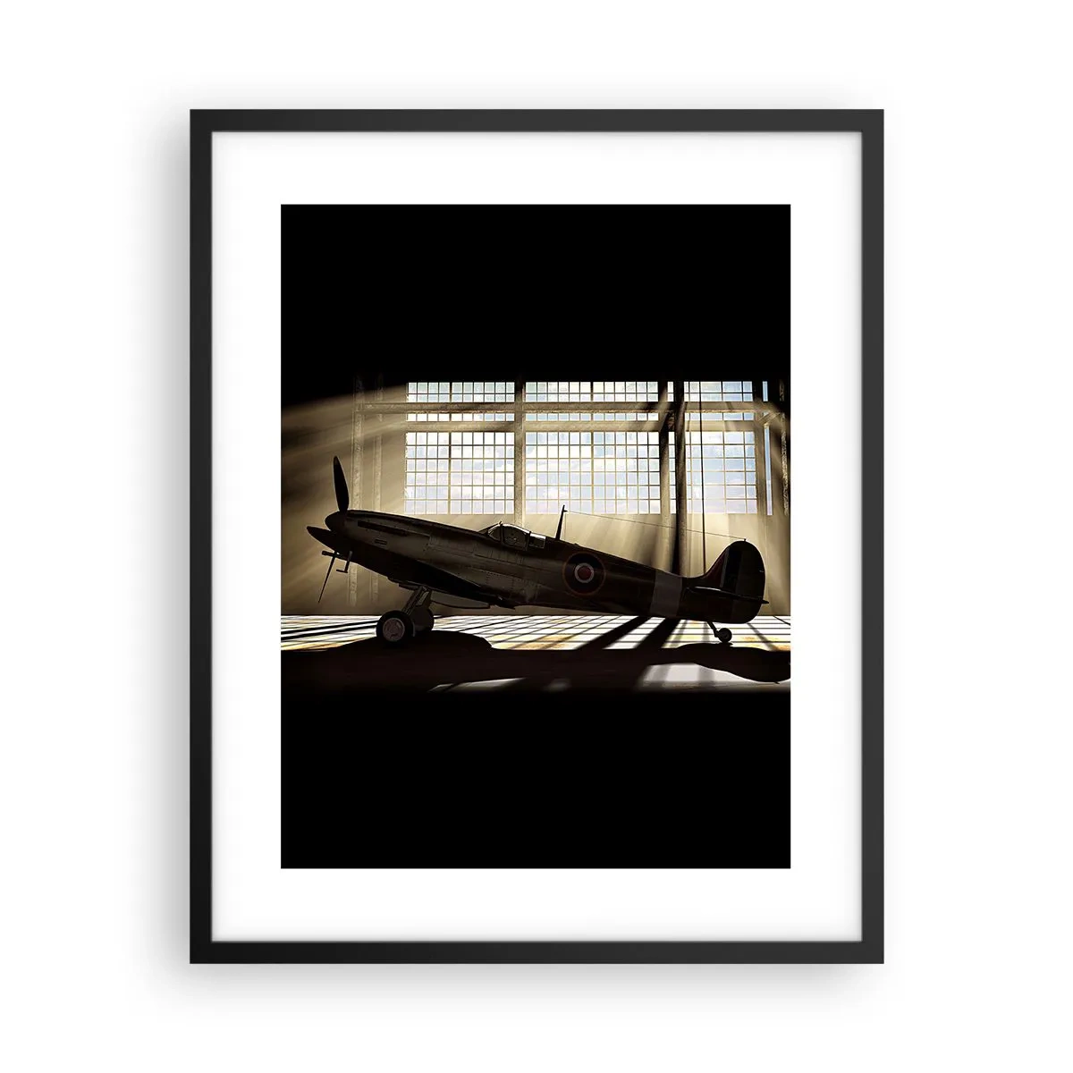 Poster in cornice nera - Il riposo del guerriero - 40x50 cm