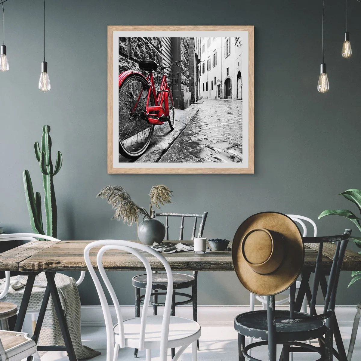 Poster in cornice rovere chiaro - La vera bellezza non invecchia - 40x40 cm