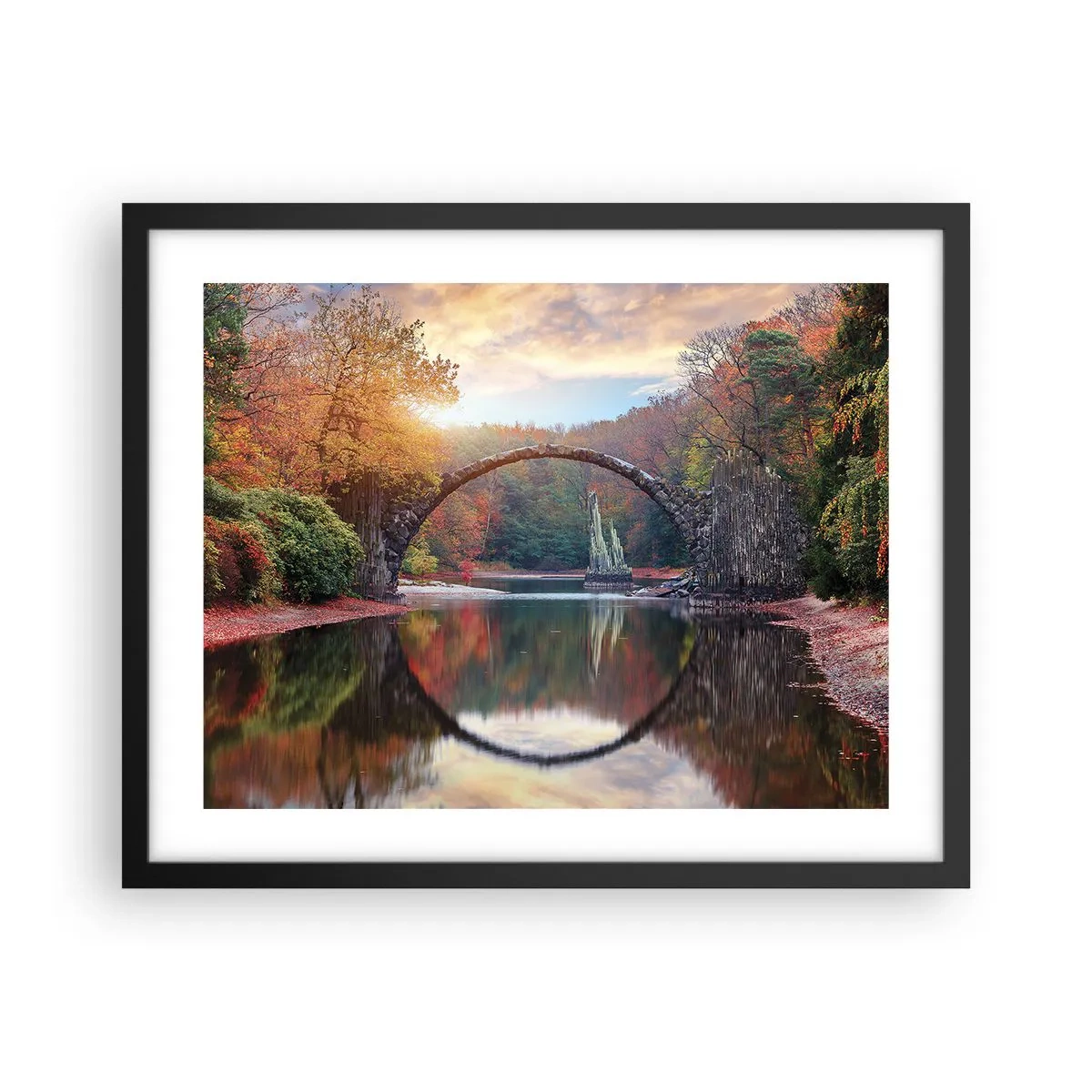 Poster in cornice nera - Dall'altro lato dello specchio - 50x40 cm