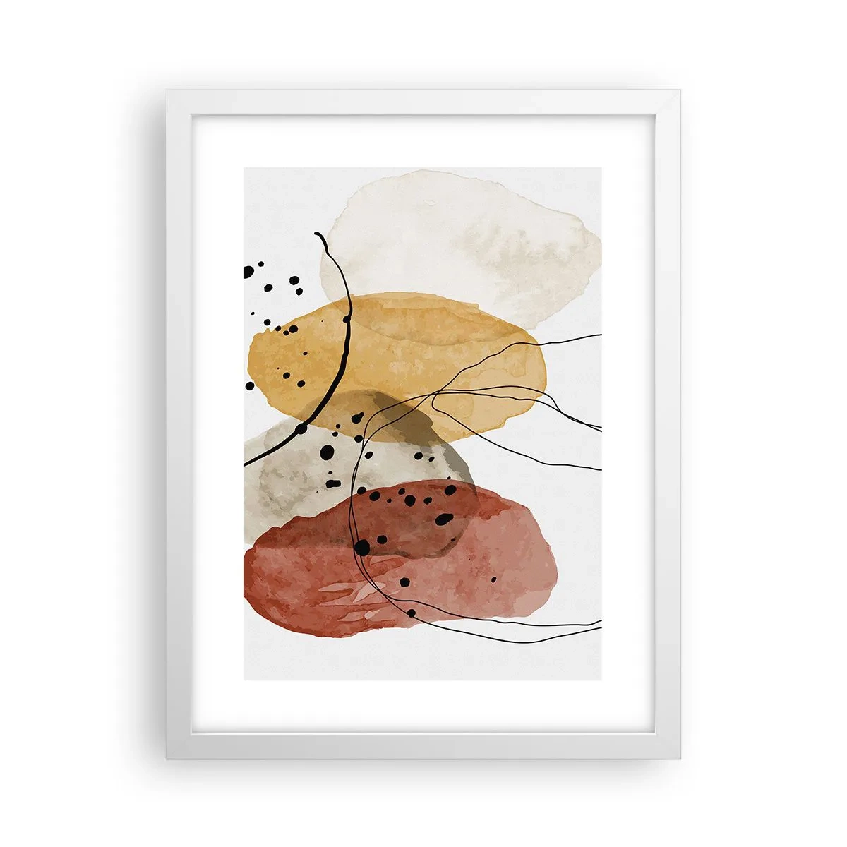 Poster in cornice bianca - Come aria leggera e trasparente - 30x40 cm