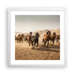 Poster in cornice bianca - Liberi come il vento - 40x40 cm