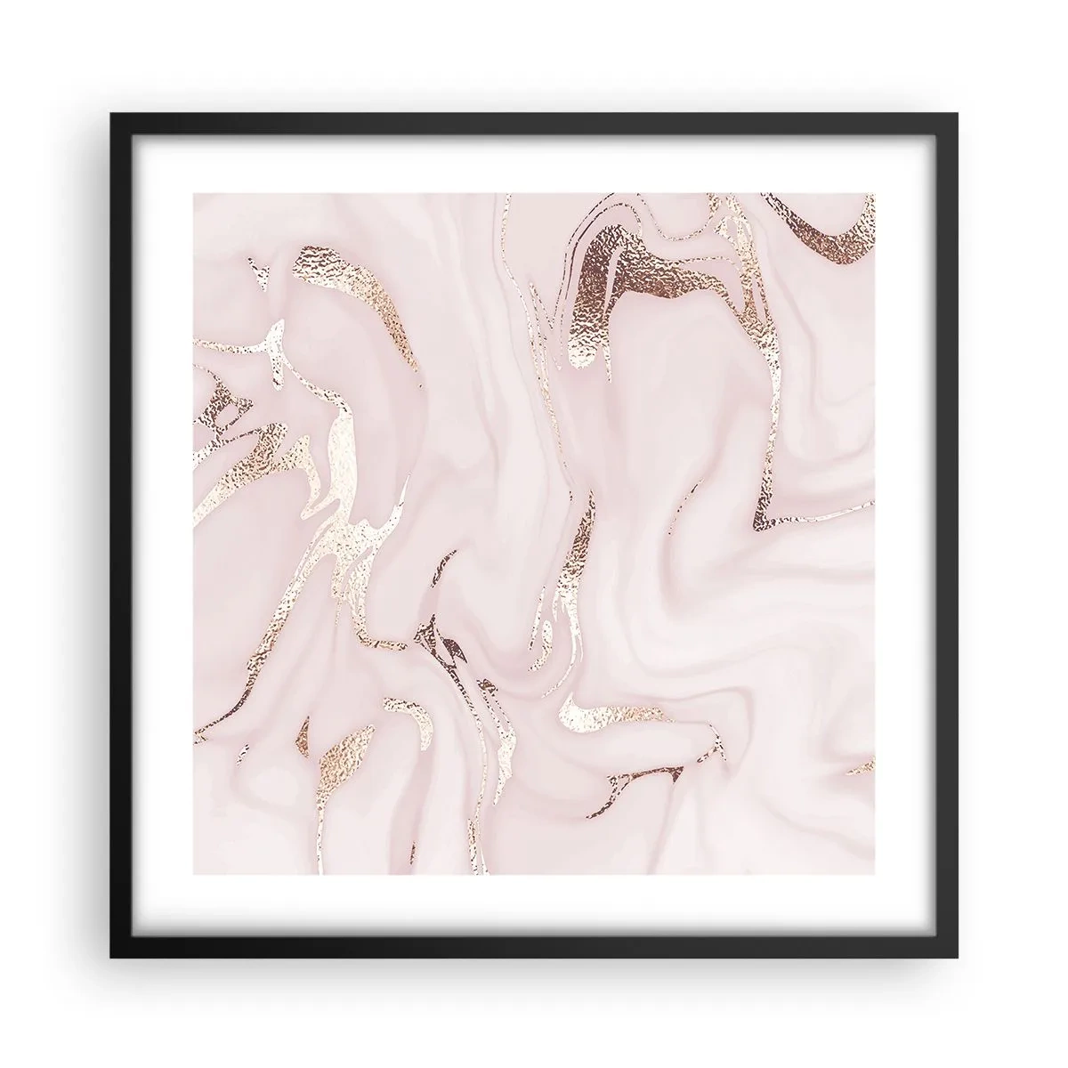 Poster in cornice nera - Nella follia rosa - 50x50 cm