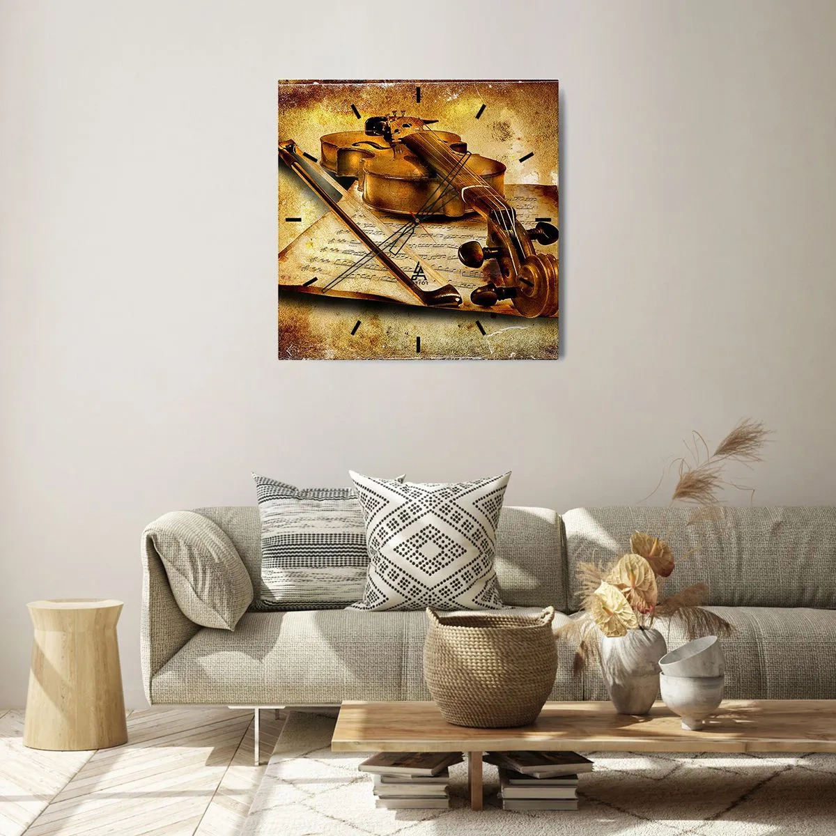 Orologio da parete - Orologio in Vetro - Ci vuole subito un virtuoso - 30x30 cm