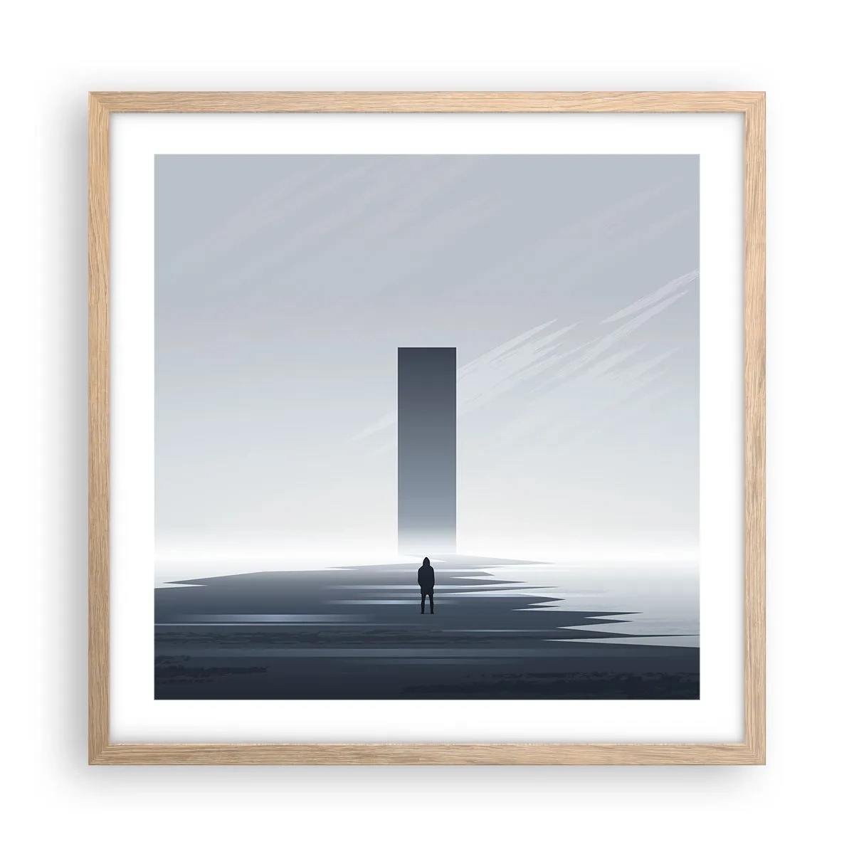 Poster in cornice rovere chiaro - Opportunità o minaccia? - 50x50 cm