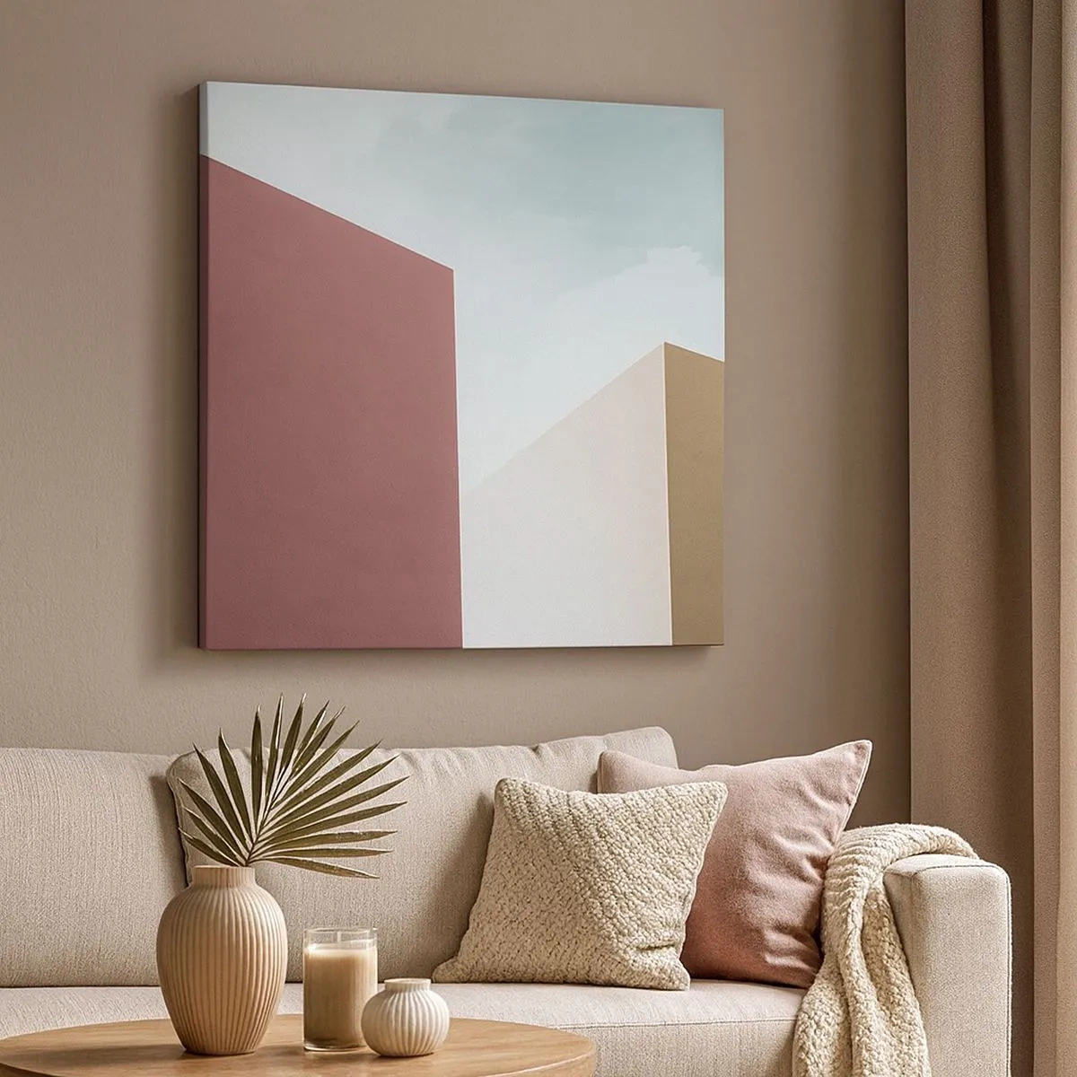 Quadro su tela - Stampe su Tela - Geometria di un'estate assolata - 30x30 cm