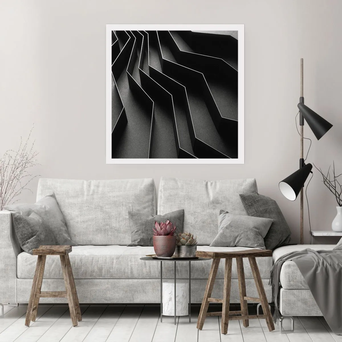Poster - Ordine tridimensionale - 40x40 cm