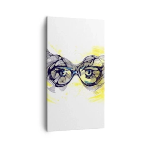 Quadro su tela - Stampe su Tela - Attraverso gli occhiali blu - 45x80 cm