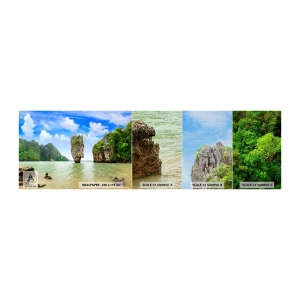 Campione di Fotomurale Premium Canvas - Meraviglie rocciose della natura - Paesaggio, Natura, Tropici - 100x30 cm