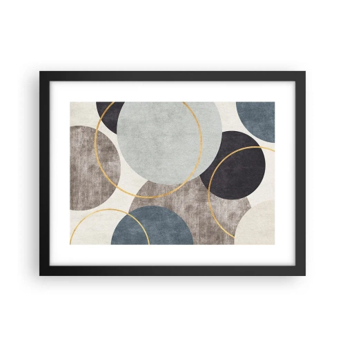 Poster in cornice nera - Un cerchio dietro l'altro - 40x30 cm