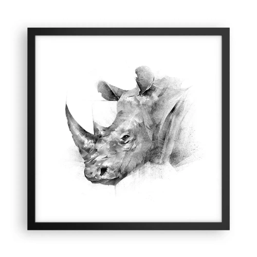 Poster in cornice nera - Ritratto africano - 40x40 cm