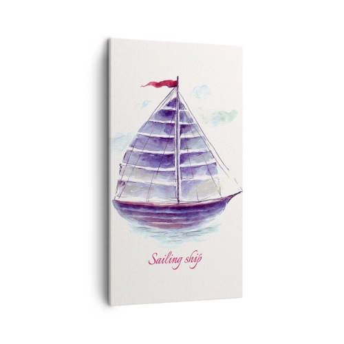 Quadro su tela - Stampe su Tela - Gonfie vele e mare calmo - 45x80 cm