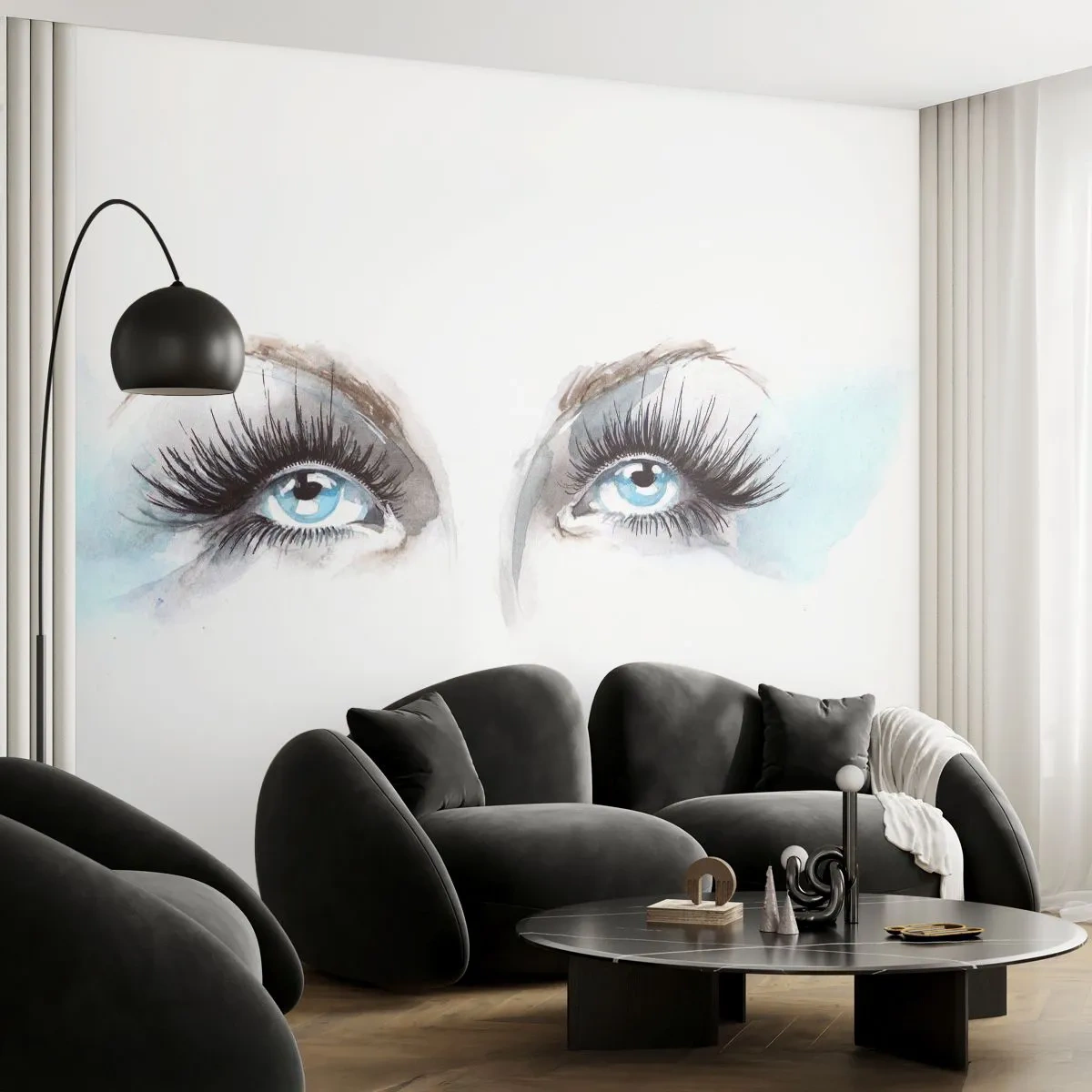 Fotomurali Autoadesivo Deluxe Sticker - Occhi d'angelo? - Volto di donna, Occhi femminili, Pezzo - 250x175 cm