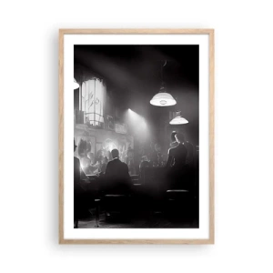 Poster in cornice rovere chiaro - Nell'atmosfera jazz - 50x70 cm
