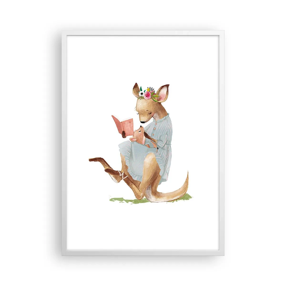Poster in cornice bianca - Mamma, leggimi - 50x70 cm