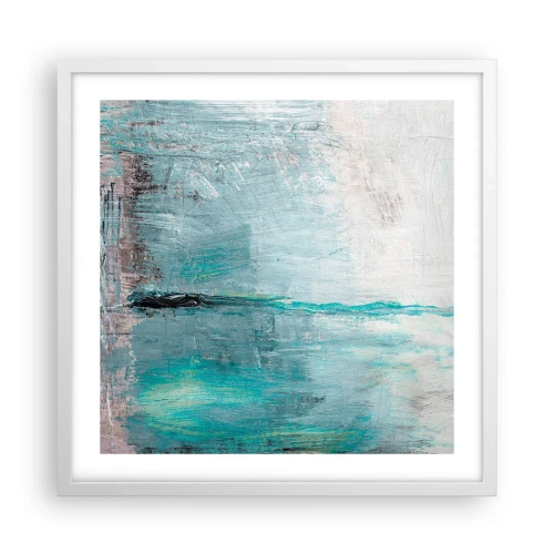 Poster in cornice bianca - Orizzonte nel blu - 50x50 cm