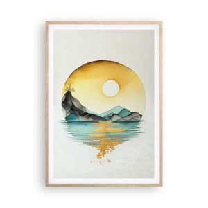 Poster in cornice rovere chiaro - Nel cerchio della bellezza - 70x100 cm