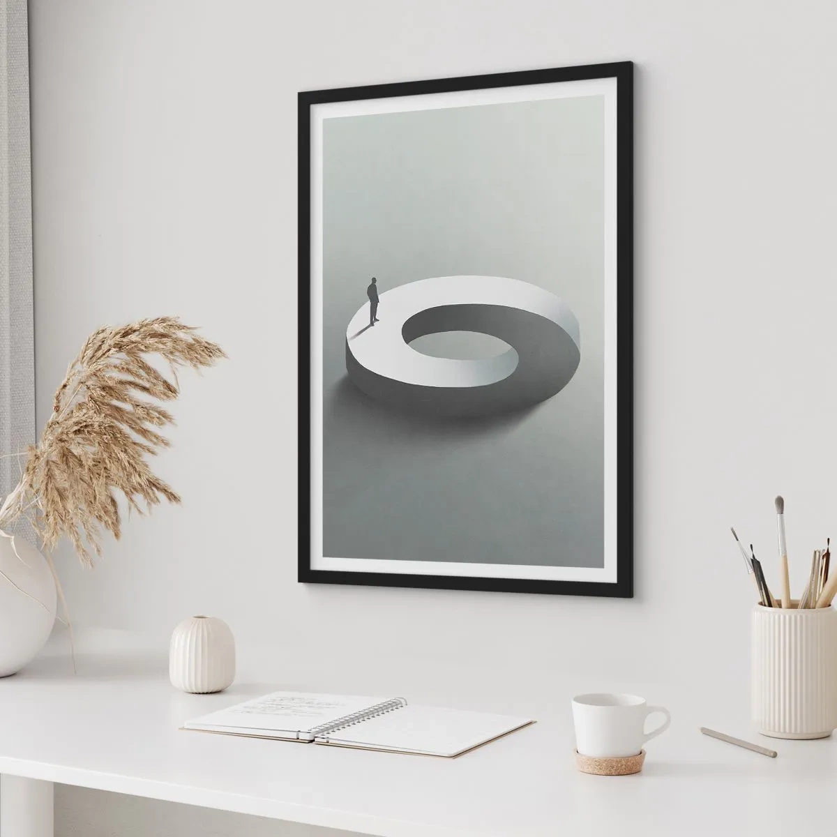 Poster in cornice nera - Prova a cavartela - 70x100 cm
