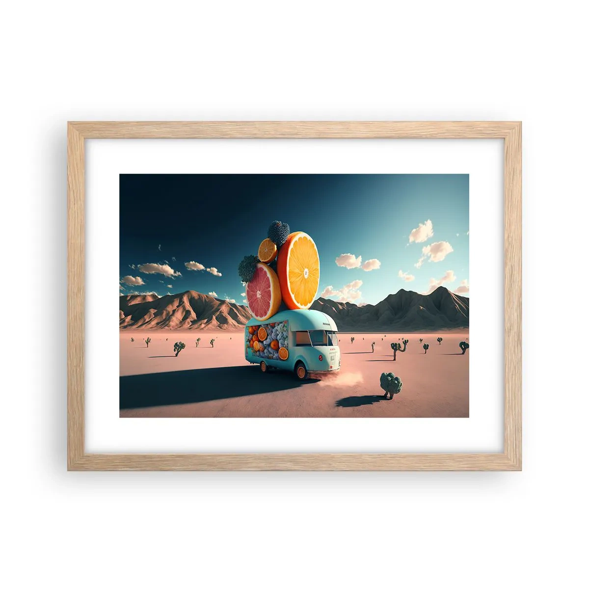 Poster in cornice rovere chiaro - Il sapore delle vacanze - 40x30 cm