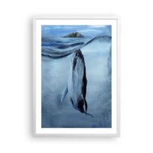 Poster in cornice bianca - I due mondi del nord - 50x70 cm