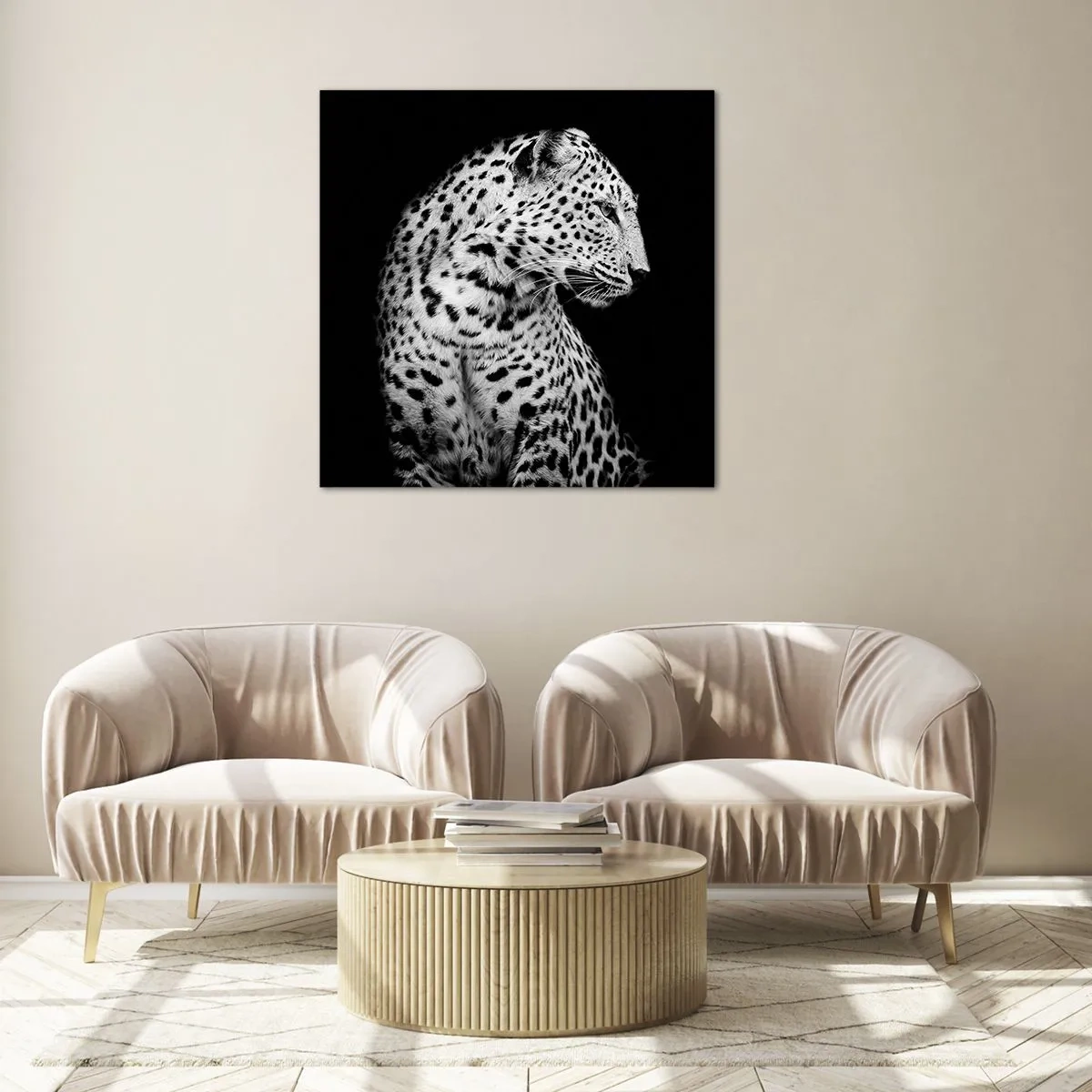 Quadro su vetro - Profilo destro perfetto! - 70x70 cm