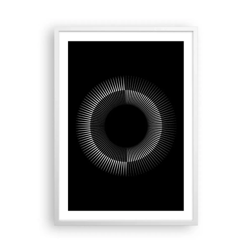 Poster in cornice bianca - Sole nero - 50x70 cm