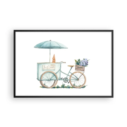 Poster in cornice nera - Dolce ricordo d'estate - 91x61 cm