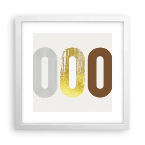Poster in cornice bianca - Ohh! - 30x30 cm