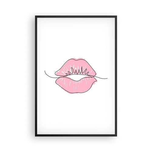 Poster in cornice nera - Pronti al bacio? - 61x91 cm