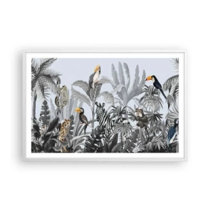 Poster in cornice bianca - Favola africana - 91x61 cm