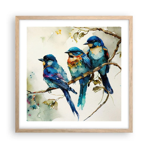 Poster in cornice rovere chiaro - Si è offeso? - 50x50 cm