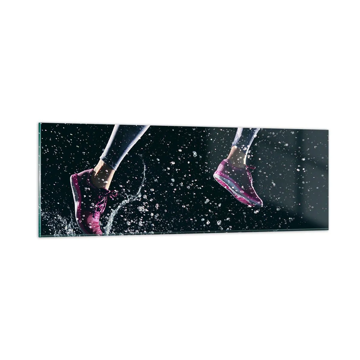 Quadro su vetro - Quanta forza nelle gambe - 90x30 cm