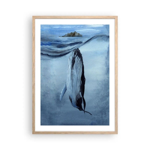 Poster in cornice rovere chiaro - I due mondi del nord - 50x70 cm