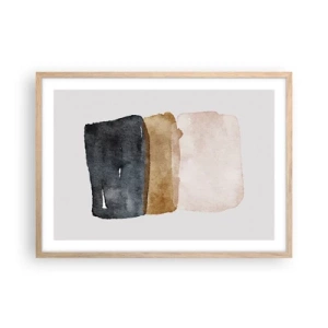 Poster in cornice rovere chiaro - Composizione di colori della terra - 70x50 cm
