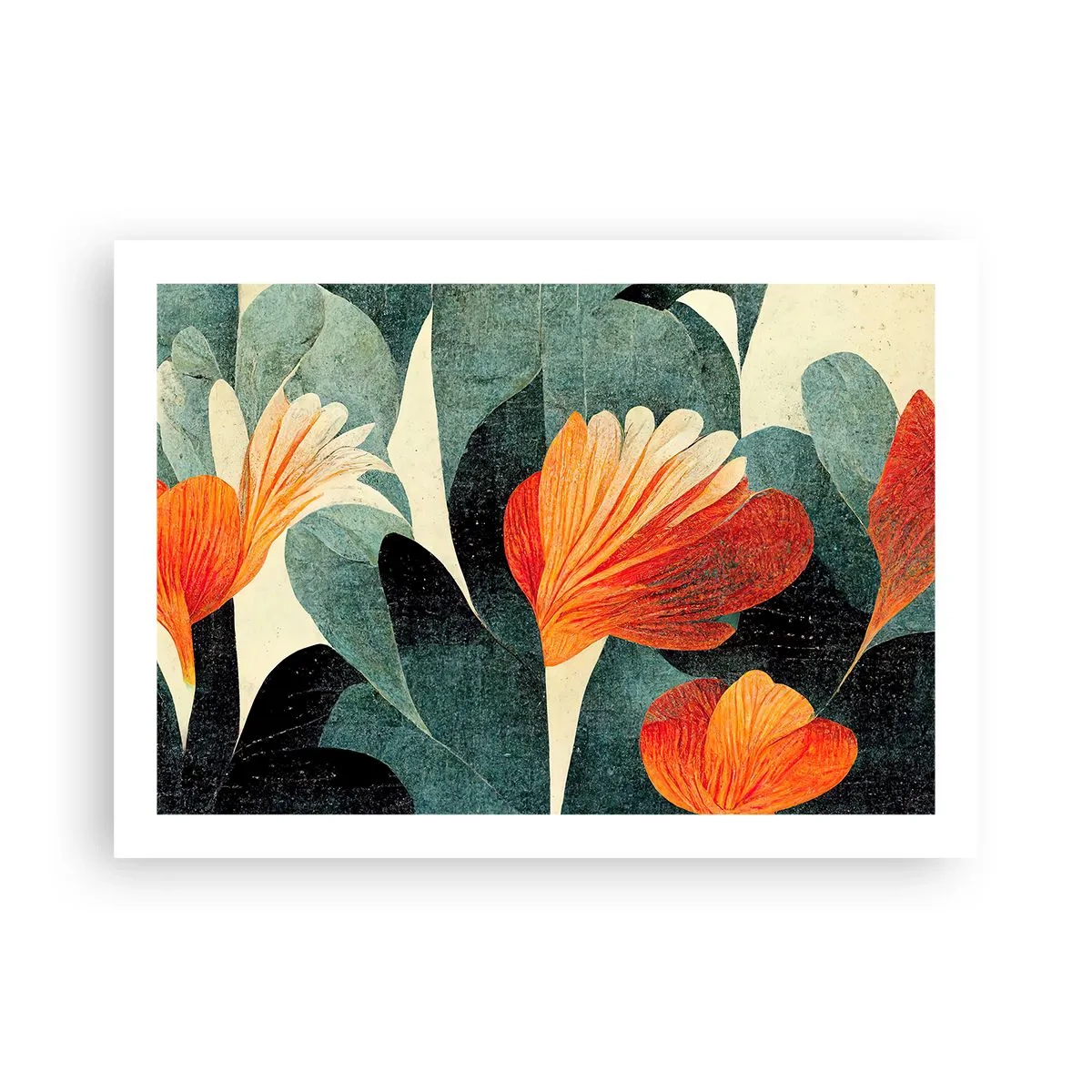 Poster - Caldo dei tropici e fresco del verde - 70x50 cm