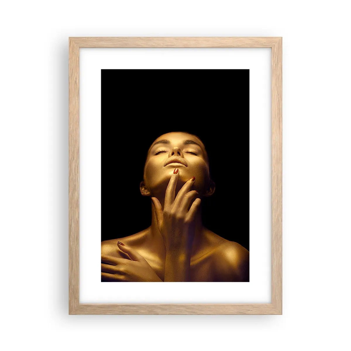 Poster in cornice rovere chiaro - Come seta d'oro - 30x40 cm