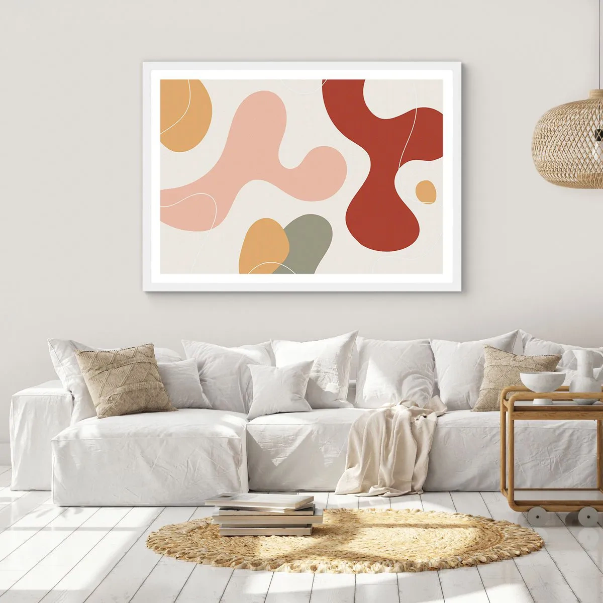 Poster in cornice bianca - Ghirigori - 70x50 cm