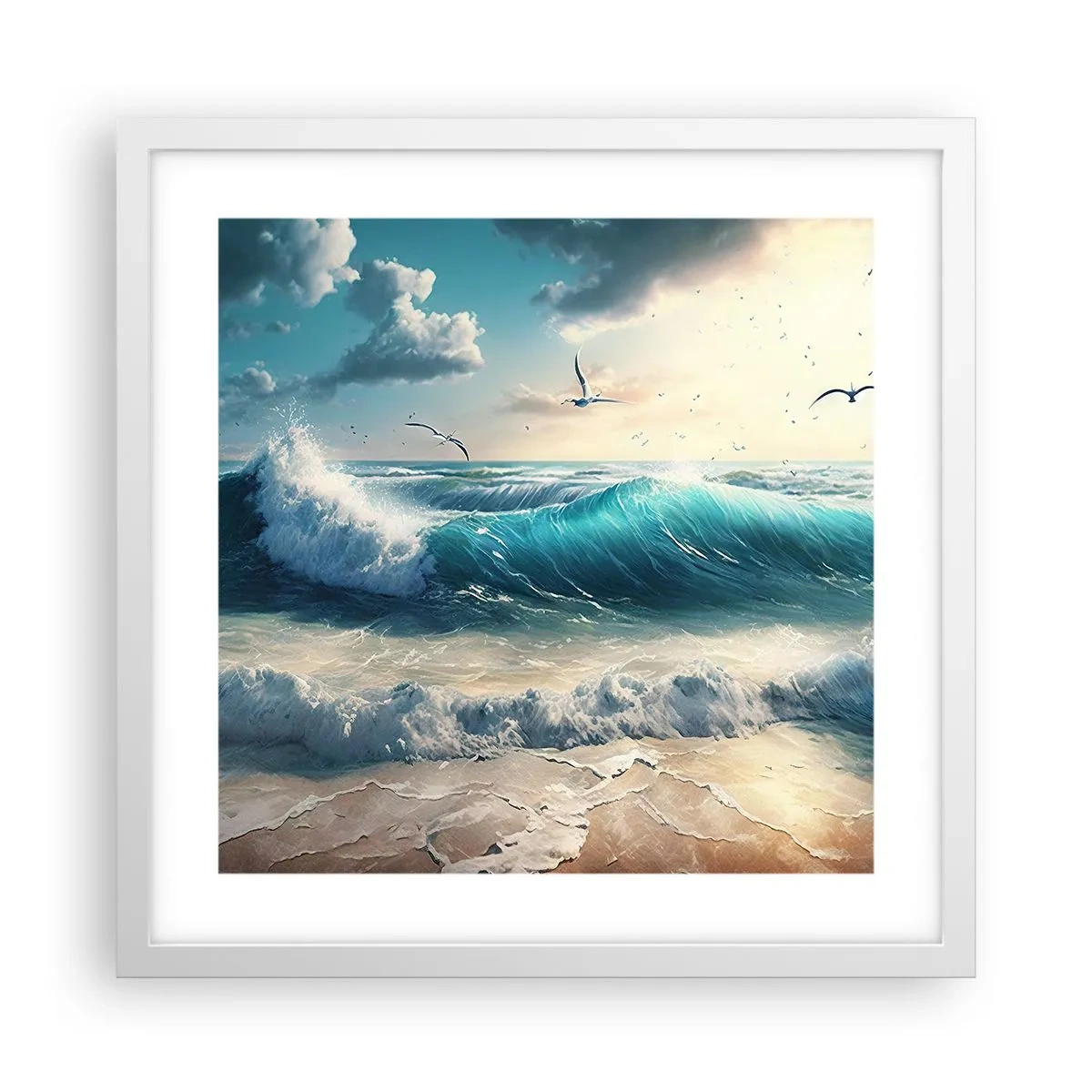 Poster in cornice bianca - Mormora solo per te - 40x40 cm