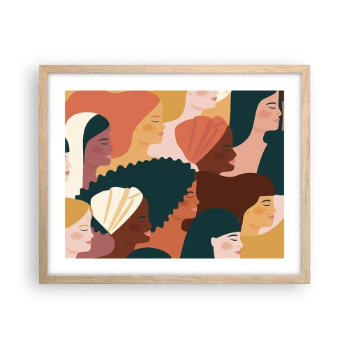 Poster in cornice rovere chiaro - Solo femminilità - 50x40 cm