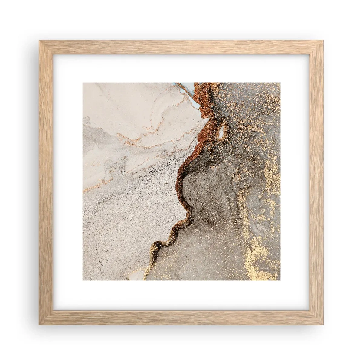 Poster in cornice rovere chiaro - Ai confini del colore - 30x30 cm