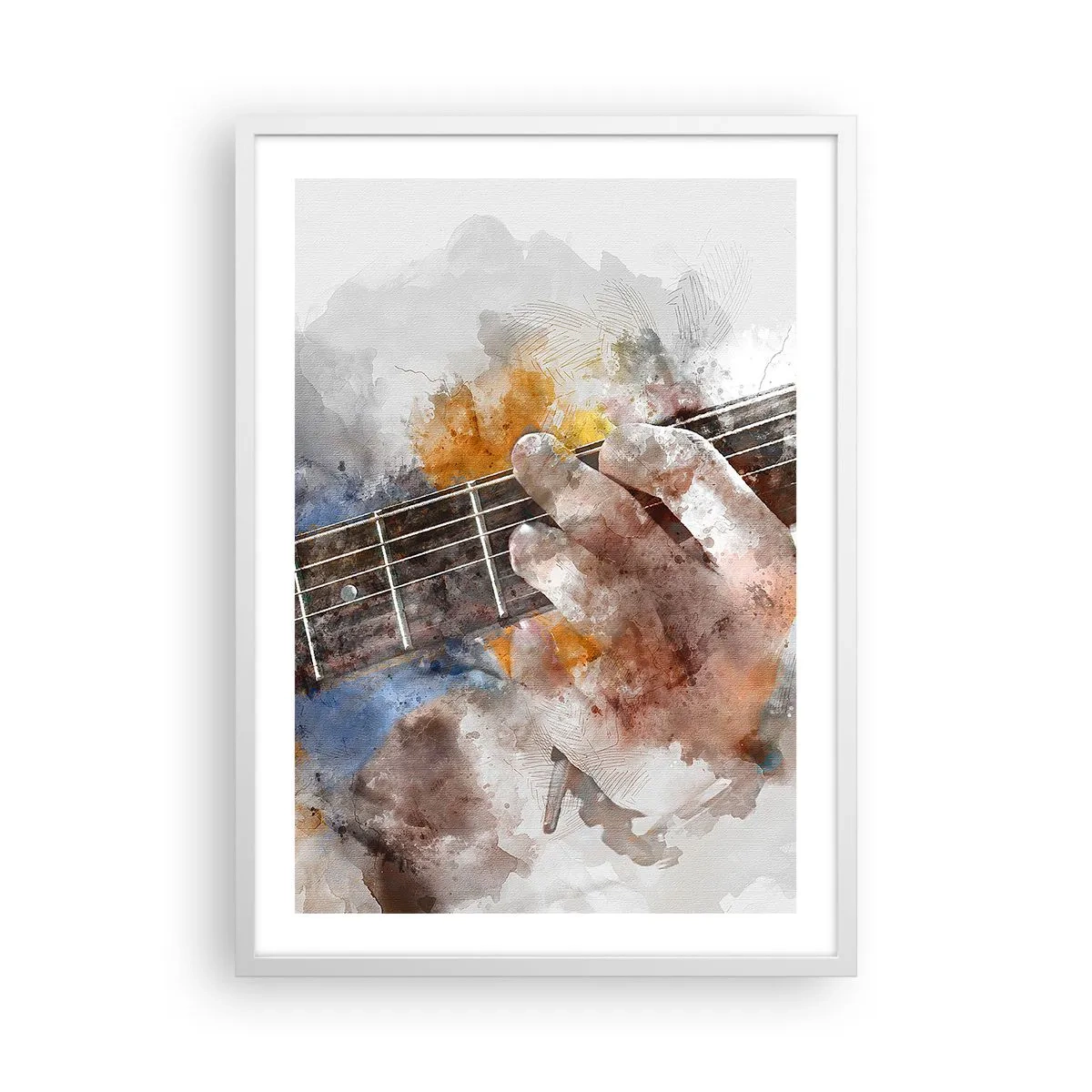 Poster in cornice bianca - Poesia tra le corde - 50x70 cm