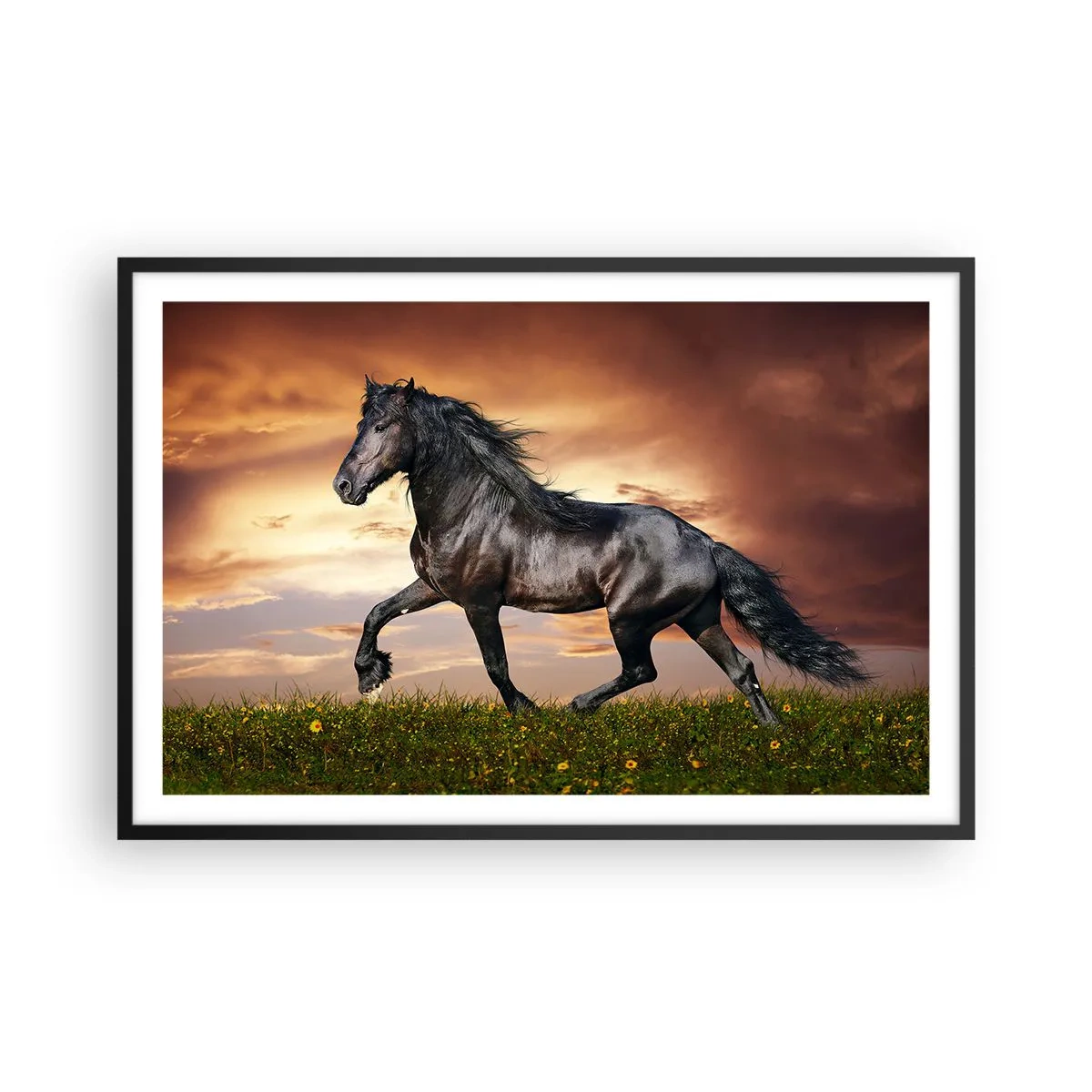Poster in cornice nera - Il principe nero - 91x61 cm