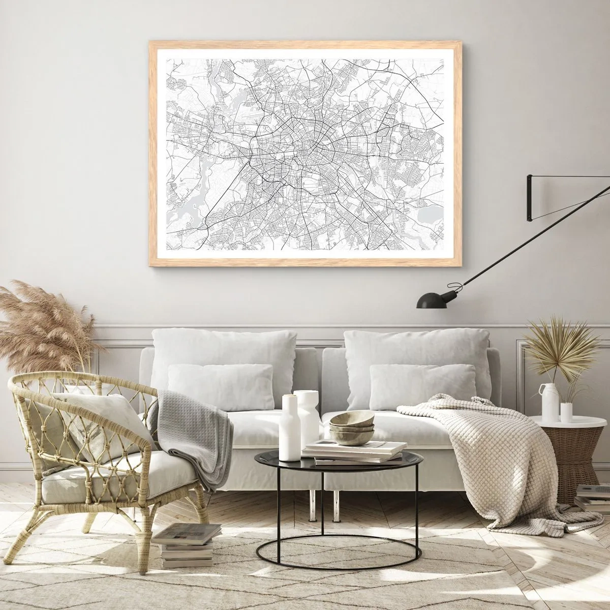 Poster in cornice rovere chiaro - Il fiore di Berlino - 40x30 cm