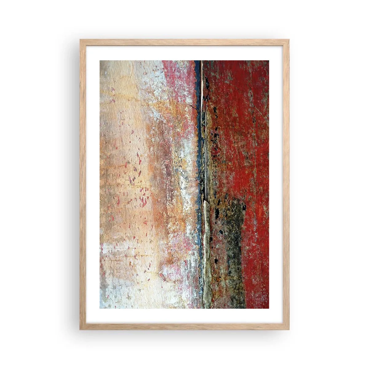 Poster in cornice rovere chiaro - Forse è il mare - 50x70 cm