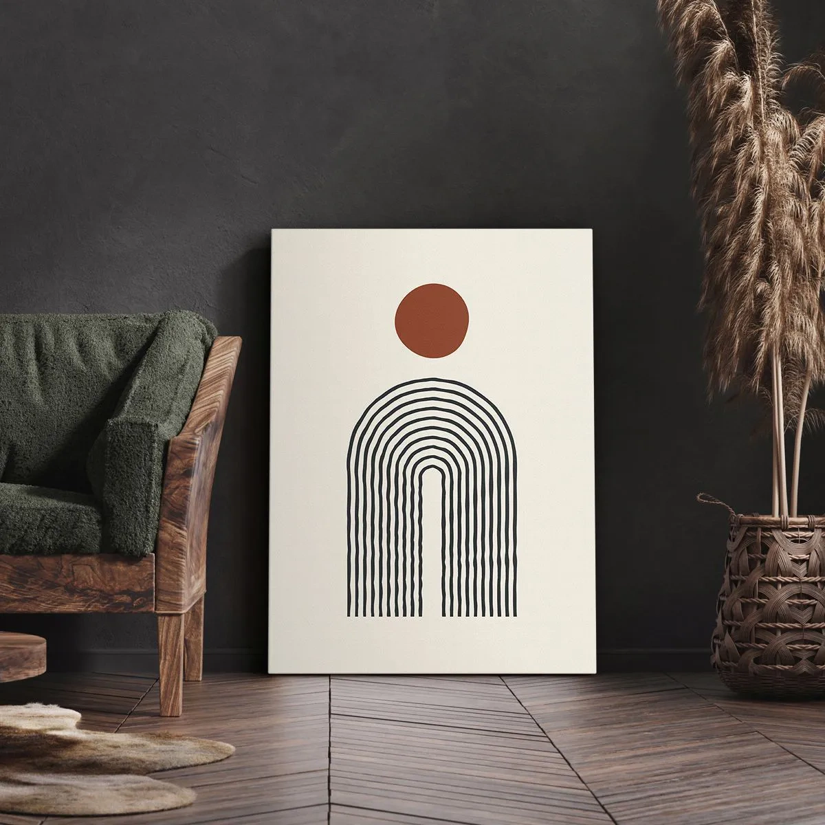 Quadro su tela - Stampe su Tela - Magnetismo di forme e colori - 65x120 cm