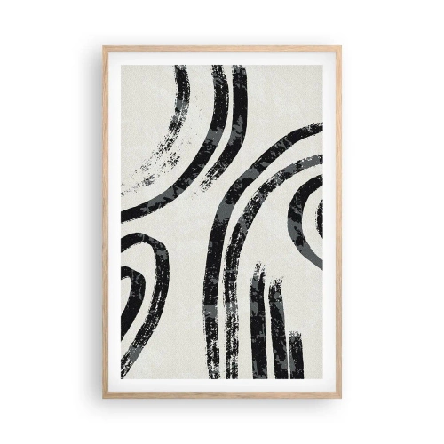 Poster in cornice rovere chiaro - Interrotto a metà - 61x91 cm